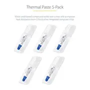 StarTech.com SILV5-THERMAL-PASTE Thermal Paste High Performance - Pack of 5 Re-sealable Syringes (1.5g / each) - Metal Oxide Heat Sink Compound - CPU/GPU Thermal Grease [SILV5-THERMAL-PASTE]