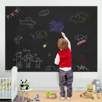 在飛比找樂天市場購物網優惠-黑板牆家用可移除貼紙兒童塗鴉牆貼牆紙自黏教學可擦寫白板黑板貼