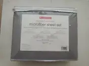 Ultra Smooth Microfiber Sheet Set-King-Limestone-1 Flat, 1 Fitted,2 Pillow Cases