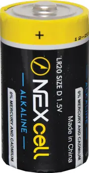 D Nexcell Mercury Free Alkaline Battery 2pk