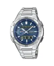 CASIO Men Digital Eco-Drive Casual Watch Classic Dress Blue Dial Waterproof Roun