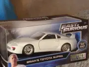 SLEEK TOYOTA SUPRA FAST & FURIOUS PEARL WHITE 1:32 SCALE 5" IN LONG NIOB, SEALED