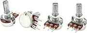 Aexit 4 (Potentiometer) Pcs Type B Single Linear 20mm Shaft Long Rotary Taper Potentiometers B2K (89ry736qf162) 2K Ohm