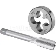 1/2"-32 UN Tap and Die Set Right Hand, 1/2 x 32 UN Thread Tap and Round Die