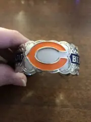 Native American Navajo Bracelet Chicago Bears Cuff Amazing Workmanship #B