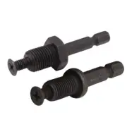 1/4" Hex Shank Adapter To 1/2"-20UNF Thread W Reverse Screw for Drill Chuck 2Pcs