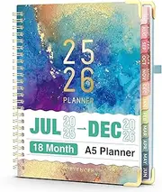 Jul 2025 - Dec 2026 Planner, Forvencer Academic Planner 2025-2026, 18 Month Daily Planner, 6" x 8", Weekly & Monthly Agenda Book, Hardcover Calendar Book, School Supplies for Student Teacher, Marble