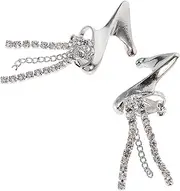 OATIPHO Fashionable Tassel Ear Hooks Women's Ear Decor Metal Add Elegance to Your Look