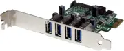 .Com 4-Port PCI Express Superspeed USB 3.0 Controller Card with UASP -