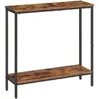 HOOBRO 29.5 Inches Console Table, Narrow Entryway Table with Shelf, Small Sofa