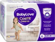 Babylove Cosifit Nappies Size 6 (15-25Kg) | 78 Pieces (3 X 26 Pack)
