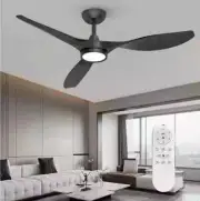Roomratv Ceiling Fans with Lights and Remote, Black Ceiling no Fan 52 Inch’