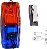 Safety Patrol Alarm Flash Signal Strobe Lamp - Highly Visible Strobe Lights, Warning Strobe Shoulder Lights | Led Shoulder Light Charging Triangle, Rechargeable Red and Blue Light Night for Jogging