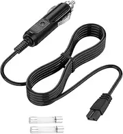 6.5FT/2m 12V Fridge Lead Car Cool Box Power Cable with 15A Fuse Car Refrigerator Extension Cord for Cigarette Lighters