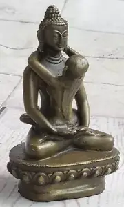 China Tibet Buddhism Bronze Gilt Happy Buddha Vajra Dorje Yab-Yum Hevajra Nude