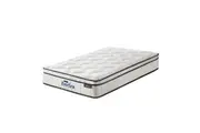 Bedra King Single Mattress Euro Top Bed Boucle Fabric 22cm
