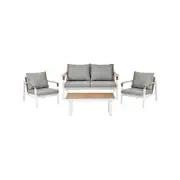 Cooper & Co. Sunshine 4-Piece Outdoor Conversation Set Grey & White