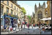 Bath Streetview-Chart Needlework Crafts DIY Counted Cross Stitch Chart