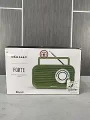 Crosley Forte AM/FM Bluetooth Radio analog Tuner Extendable Antenna Aux Port