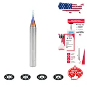 Solid Carbide Down-Cut Spiral Router Bit - 1/32 Dia, nACo Coated Precision Tool