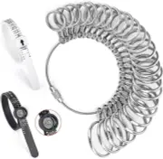 Auckyeer Ring Sizer Measuring Tool 27 Pcs, Ring Sizing Kit 0-13 with Half Size,