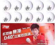 DHS 3-Star Table Tennis Ball ABS D40+,Table Tennis Ball of World Championship Official,ITTF Approved,10 Balls/Box