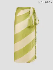 Monsoon Green Sorcha Stripe Sarong (W50839) | $58