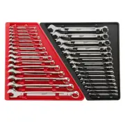 SAE and Metric Wrench Mechanics Tool Set Case Socket Wrenches Drive Tough 30pcs