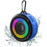 Nevenka IPX7 Waterproof Shower Speaker 5W Bass Portable Wireless Bluetooth Speaker-Blue
