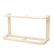 2pcs Wall Mounted Foldable Slipper Storage Shelf Rack Double-Deck Shoe Storage