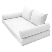 |COVER ONLY| Style 1 Full Piped Trim Daybed Mattress Bolster Pillow Covers AD106
