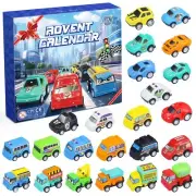 Advent Calendar 2025 for Boys 24 Days Christmas Countdown Pull Back Cars Toys