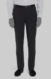 $699 Hugo Boss Men's Black Size 44R Slim Fit Slacks Tuxedo Suit Pants Trousers