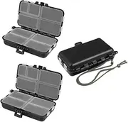 3Pcs Box Fishing Lures Storage Box Compact Tackle Box Organizer with Dividers for Efficient Fishing Gear Bait Storage for Outdoor Use