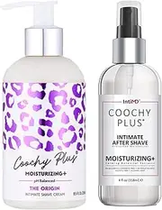 Coochy Plus Intimate Shaving Complete Kit - THE ORIGIN & Organic After Shave Protection Soothing Moisturizer Mist Antioxidant Formula Prevents Razor Burns, Itchiness & Ingrown Hairs