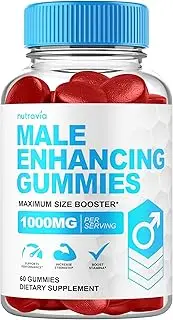 Male Enhancing Supplement Gummies - 6 in 1 Testosterone Booster Gummies for Men, Stamina Test Boost Gummy for Men with Horny Goat Weed, Tribulus, Maca Root Boost Energy, Performance (60 Gummies)