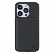T43 Battery Case for iPhone 14 Pro Max 6800mAh Backup Power Bank Protective Charging Case - Black