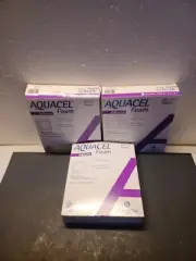 Aquacel Foam Adhesive 7 X 7 Inch Lot Of 36 Wound Dressing / Bandages