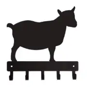 Pygmy Goat Key Rack with 5 hooks- Rustic Farmhouse Decor - Made in the USA