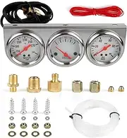 Triple Gauge Kit Water/Volt/Oil 2'' 52mm DC 12V Mechanical Triple Gauge Set Car Meter Auto Gauge Water Temp Oil Pressure Meter Volt 3 in1 Car Meter Auto Gauge Kit