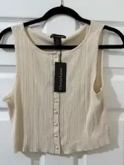 Christian Lacroix Cropped Pearl Top Large NWT retail $150