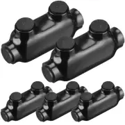 Copkim 5 Pcs Insulated Wire Connectors Black Splice Connector 2 Ports Multi C...