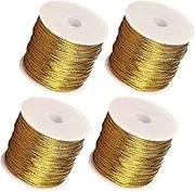 4Rolls Elastic Cords of Durable Twine for Elegant Present Packaging Versatile Ornament Strings for Boxes Bags Crafts Breakage Resistant Rope for Shipping Needs