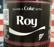 Share A Coke With Roy 2018 Limited Edition Coca Cola Cherry Zero Bottle