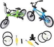 ERINGOGO 2Sets Mini Finger Bike Aluminum Alloy Model for Desk Competition Fun Educational Game for Boys Colors