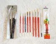 Vintage Royal USA Best Sable Hair Paint Brushes Silver Falcon 15 Total Variety