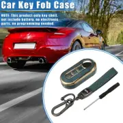 Car Smart Key Fob Case Kit for Fiat 500C 500L Brava TPU Blue with Key Chain