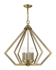 Livex Prism 6 Light AB Chandelier