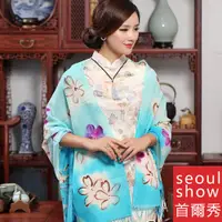 在飛比找PChome24h購物優惠-Seoul Show首爾秀 藍月花語 60支紗100%純羊毛