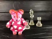Artist pink handmade plush teddy bears toy for Blythe Christmas gift